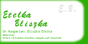 etelka bliszka business card